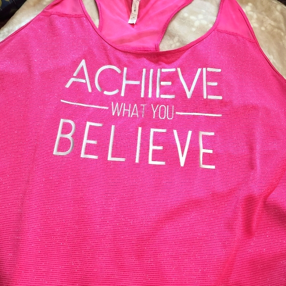 Ideology Plus Size Activewear Top Pink Neon Sz 3X - Picture 9 of 9